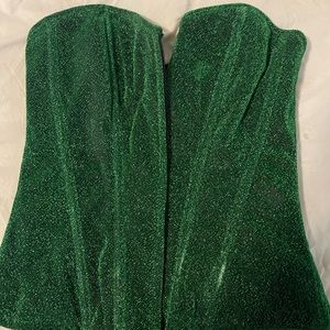 Green glittery corset. Size medium.